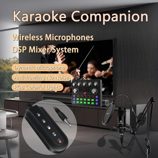 Alt view image 2 of 7 - Karaoke Mixer & Podcast Audio Interface with Voice Changer, 3.5mm for Live Streaming