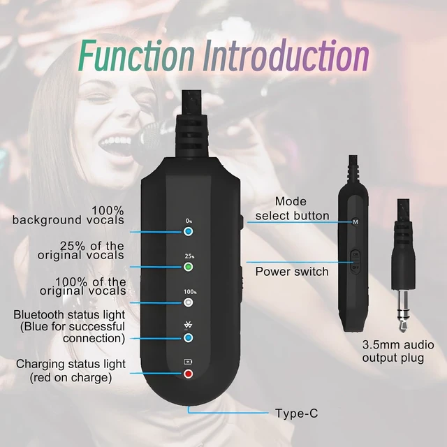 Alt view image 5 of 7 - Karaoke Mixer & Podcast Audio Interface with Voice Changer, 3.5mm for Live Streaming
