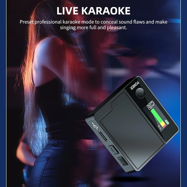 Alt view image 5 of 7 - Voice Changer Sound Card, 11 Sound Effects, Color Display, Adjustable Voice Modulator for Streaming
