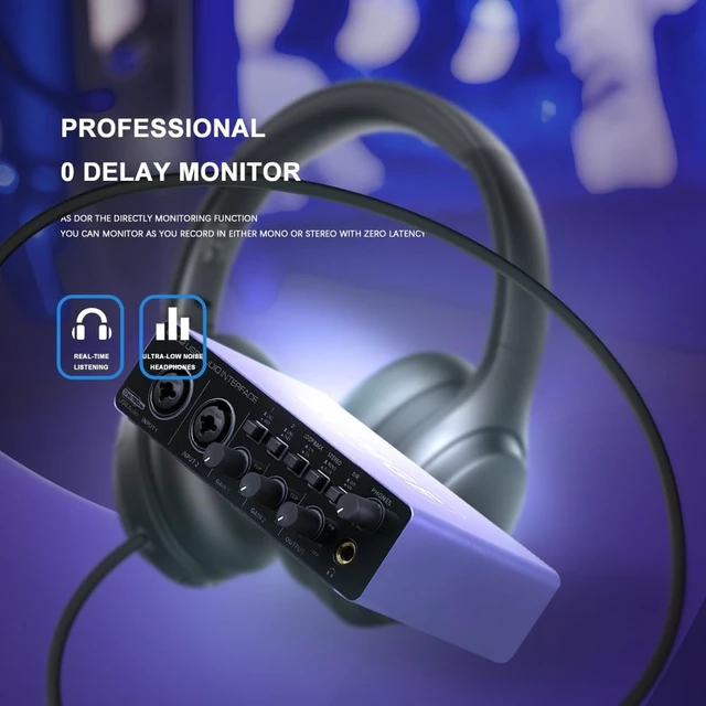 Alt view image 7 of 7 - USB Audio Interface with XLR/48V Phantom Power, 32-Bit/192kHz for Guitar, Vocal & Podcast (U202P)