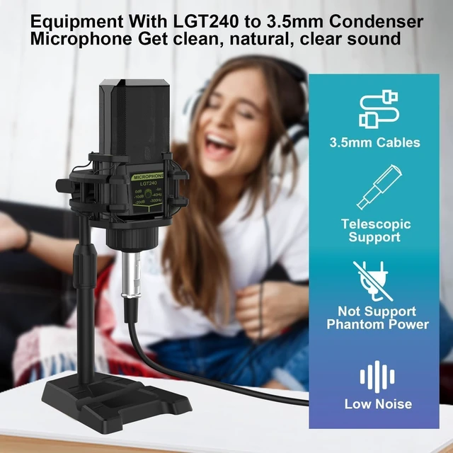 Alt view image 2 of 5 - F998 Podcast Bundle, Audio Interface & BM888 Mic with DJ Effects & Voice Changer, Black