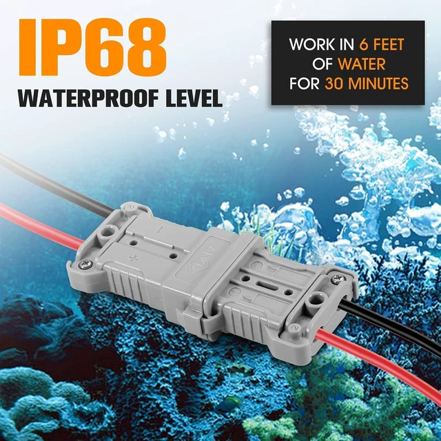 Alt view image 3 of 6 - 4-Pair IP68 Waterproof Battery Quick Connect, 50A 6-8 Gauge