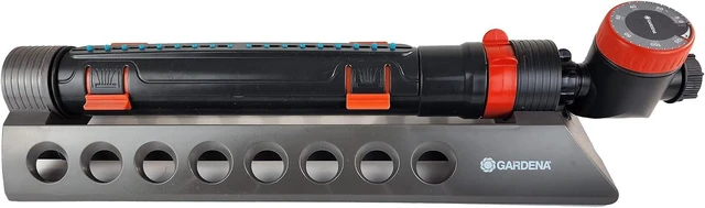 Main image of Aquazoom Oscillating Sprinkler, 3900 sq ft with Adjustable Width, Flow Control & Timer, Gray