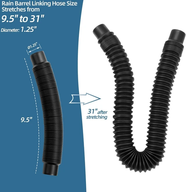 Alt view image 4 of 5 - 2-Pack Rain Barrel Diverter Kit for 2x3" Downspout, Fits Rectangular Downspouts