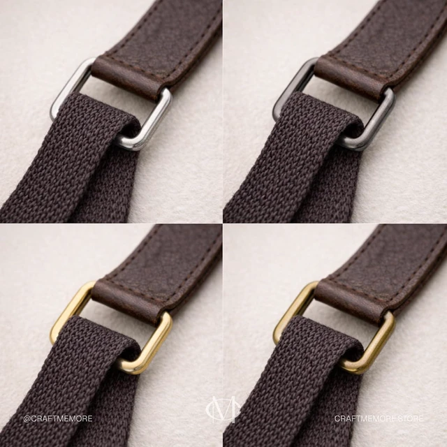 Alt view image 5 of 7 - 100-Pack 1" Metal Rectangle Buckle Ring for Strap, Bag, Belt & Purse, Gold