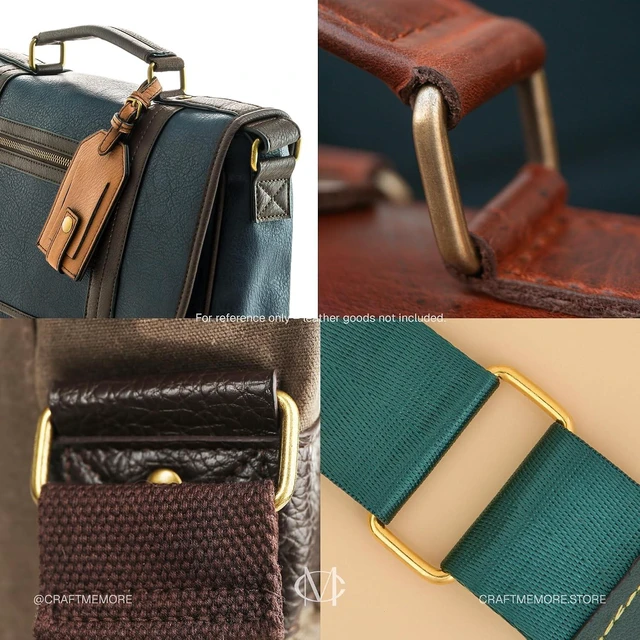 Alt view image 6 of 7 - 100-Pack 1" Metal Rectangle Buckle Ring for Strap, Bag, Belt & Purse, Gold