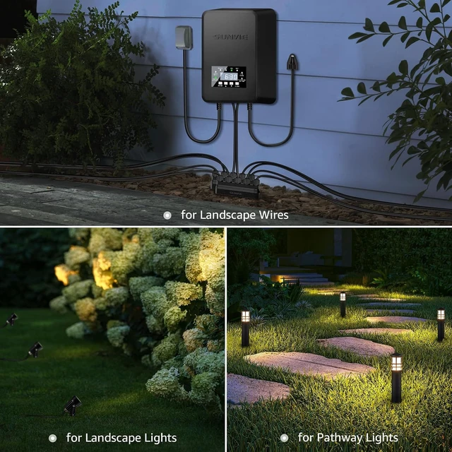 Alt view image 6 of 7 - 4-Pack Fastlock3 5-Way Low Voltage Junction Hub, 12-20 Gauge for Garden & Spotlight
