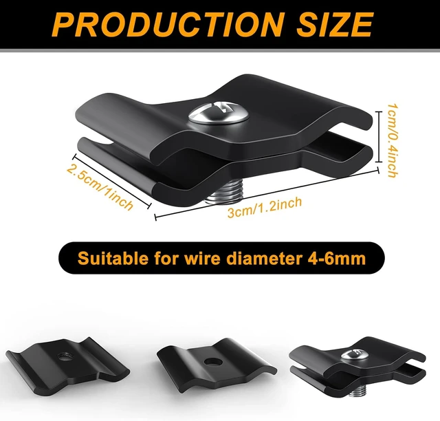 Alt view image 2 of 7 - 50-Pack Black Gridwall Joining Clips for Wire Grid Panels