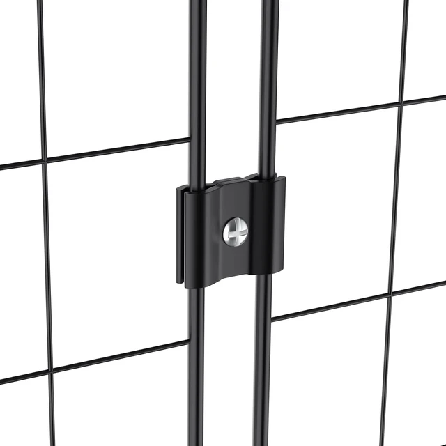 Alt view image 3 of 7 - 50-Pack Black Gridwall Joining Clips for Wire Grid Panels