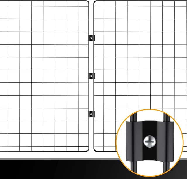 Alt view image 7 of 7 - 50-Pack Black Gridwall Joining Clips for Wire Grid Panels