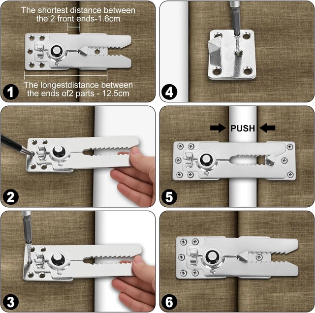 Alt view image 5 of 7 - 8-Pack Heavy Duty Sectional Couch Connectors, Sofa Clamps, 135 x 55mm