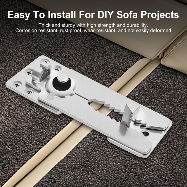 Alt view image 4 of 7 - 8-Pack Heavy Duty Sectional Couch Connectors, Sofa Clamps, 135 x 55mm