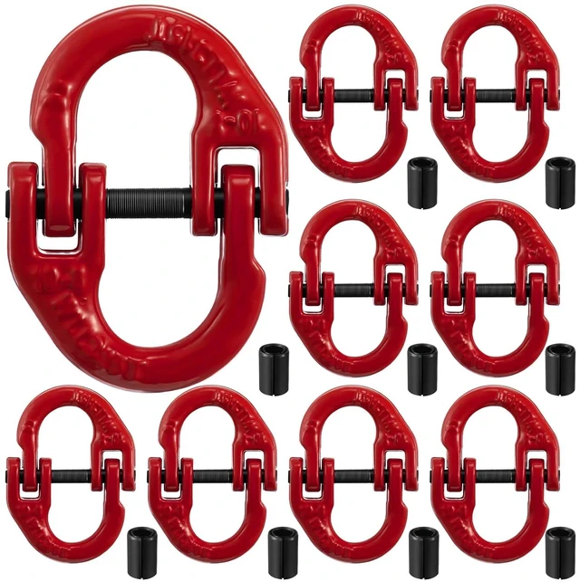 Main image of 10-Pack 3/8" Alloy Steel Hammerlock Coupling Link, Red