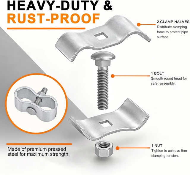 Alt view image 4 of 7 - 16-Set Dog Kennel Panel Clamps, 1-3/8" Chain Link Fence