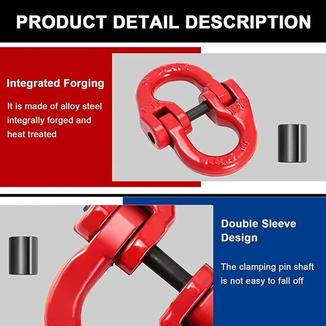 Alt view image 5 of 7 - 2-Pack 5/8" G100 Hammerlock Coupling Link, 18,000 lb Working Load