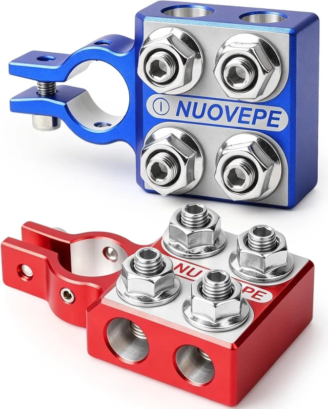 Main image of 8-Way Car Battery Terminal Connector, M8 Studs, 8 AWG-4/0 XL