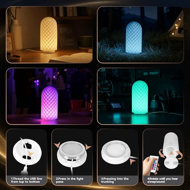 Alt view image 6 of 7 - 12-Pack RGB LED Lamp Kit for Bambu Lab & MH001 Projects