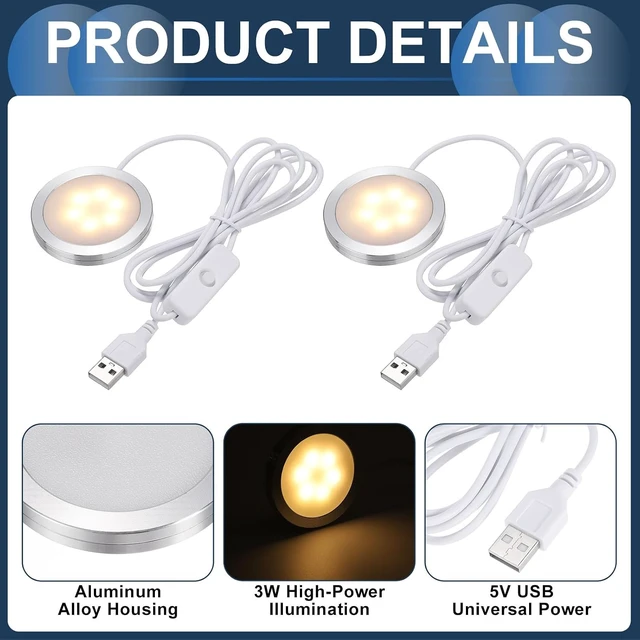 Alt view image 3 of 6 - 10-Pack 3D Printer LED Lamp Kit 001, Warm Light with Switch