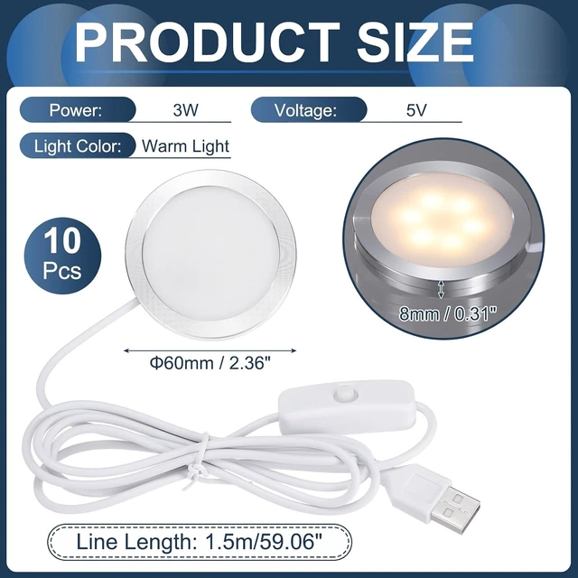 Alt view image 2 of 6 - 10-Pack 3D Printer LED Lamp Kit 001, Warm Light with Switch