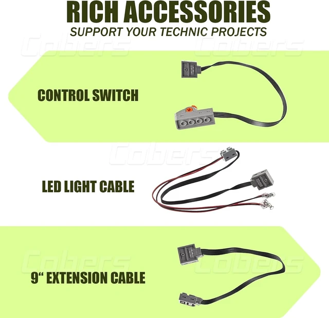 Alt view image 4 of 7 - 32-Piece Power Function Motor Kit, Compatible with Technic Parts