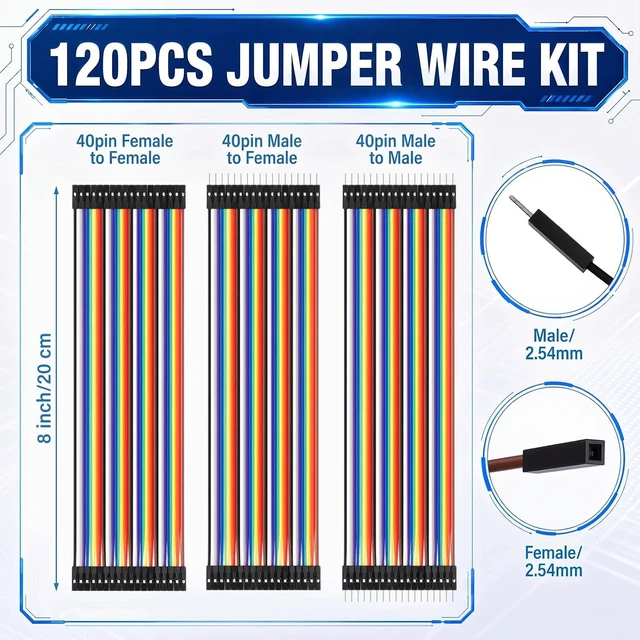 Alt view image 4 of 7 - MG996R Servo Kit, 4x Metal Gear Servos with 2 PCA9685 Drivers & 120 Jumper Wires for RC Robot
