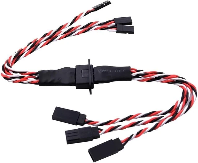Main image of MPX 8-Pin Gold-Plated Connector with Servo Extension for RC Glider Airplanes, 45cm