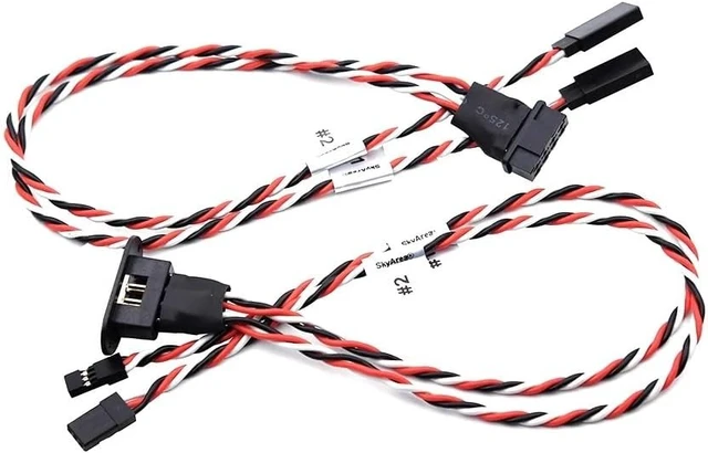 Alt view image 2 of 6 - MPX 8-Pin Gold-Plated Connector with Servo Extension for RC Glider Airplanes, 45cm