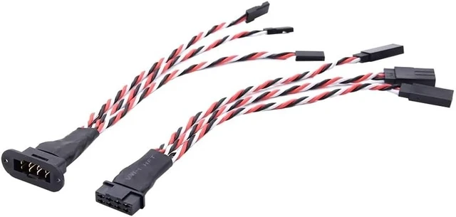 Alt view image 3 of 6 - MPX 8-Pin Gold-Plated Connector with Servo Extension for RC Glider Airplanes, 45cm