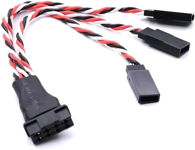 Alt view image 5 of 6 - MPX 8-Pin Gold-Plated Connector with Servo Extension for RC Glider Airplanes, 45cm