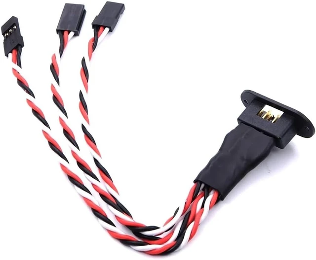 Alt view image 6 of 6 - MPX 8-Pin Gold-Plated Connector with Servo Extension for RC Glider Airplanes, 45cm