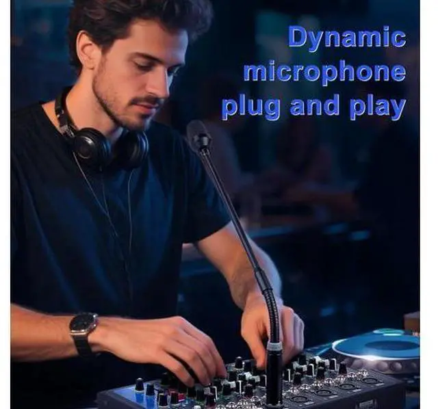 Alt view image 2 of 7 - Professional Dynamic DJ Microphone for Mixer Dedicated Disc Shouting Microphone KTV Bar Gooseneck DJ Mic