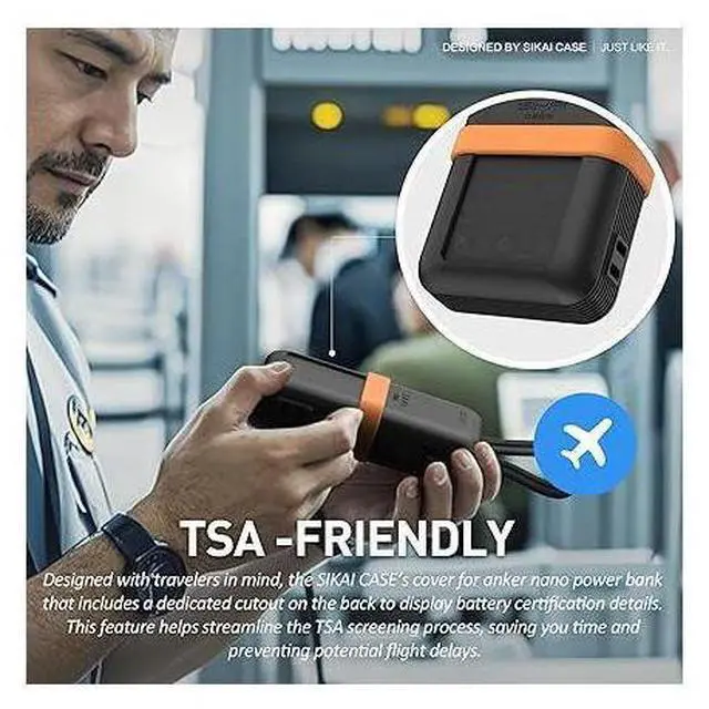 Alt view image 5 of 5 - Silicone Case for Zolo Power Bank 2025(20,000mAh 45W/30W) A1689/A1681 Protective Cover with Lanyard Hole, Compact | Tactile Grip | Impact Protection for Daily Use & Travel, Case Only (Black)