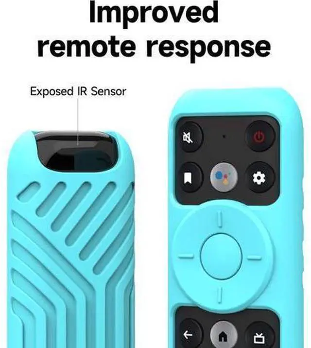 Alt view image 4 of 6 - Silicone Cover for TCL RC902V FMR1,RC813 FMB1 FMB3,RC923 Voice Remote Shockproof Case for 55R646 55S546 65R646 65S546 75R646 Series TV Remote, Anti Lost with Lanyard Glow Blue