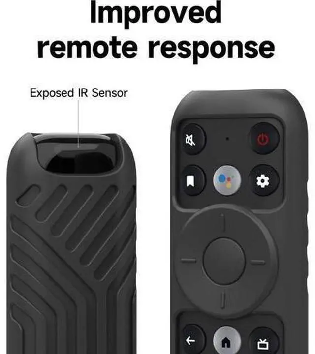 Alt view image 2 of 7 - Silicone Cover for TCL RC902V FMR1,RC813 FMB1 FMB3,RC923 Voice Remote Shockproof Case for 55R646 55S546 65R646 65S546 75R646 Series TV Remote, Anti Lost with Lanyard Black