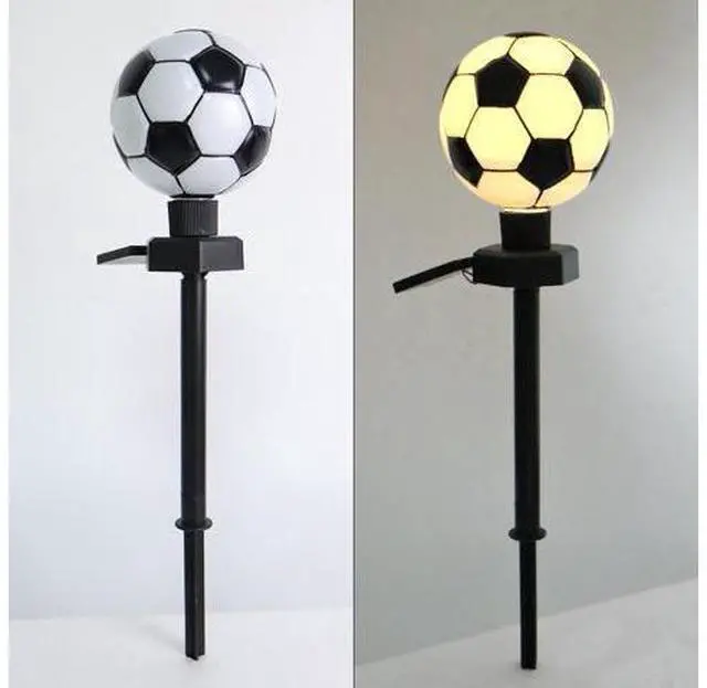 Alt view image 5 of 6 - 2pcs Football Shaped Solar Pathway Lights Soccer Solar Powered Lawn Lights Garden Light