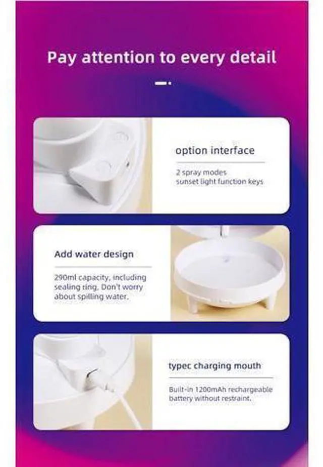 Alt view image 6 of 6 - Astronaut Space Capsule Humidifiers Air Diffuser Portable Mini Humidifier