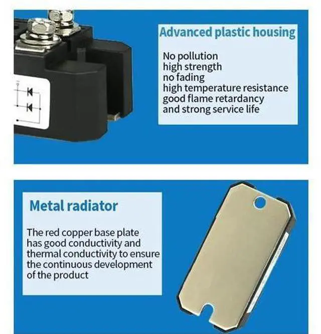 Alt view image 6 of 7 - Single Phase Bridge Rectifier MDQ-150A 150A 1600V Full Wave Diode Module MDQ150-16