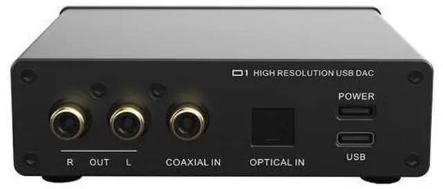 Main image of D1 Hi-Res Audio Dac Rohm BD34352EKV chip Touch Control RCA ouput 768kHz/32bit DSD512 THD+N 0.00038%, Audio DAC Dual USB/Optical/Coaxial Input SNR126dB for Phone/pad/PC/TV/DVD Home Desktop DAC