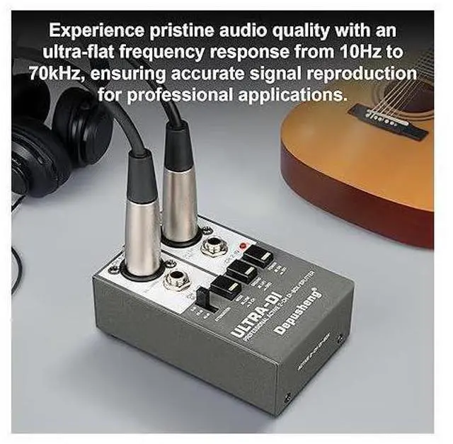 Alt view image 7 of 7 - Ultra-DI Di2 Professional Active 2-Channel DI-Box/Splitter w/Input Attenuator to Connect Guitar & Bass,Connector to Balanced & Unbalanced,Support 48V power supply
