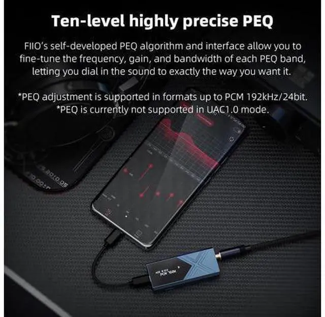 Alt view image 7 of 7 - KA17 Portable USB DAC Audio HiFi Decoder, Dual ES9069Q PCM768 DSD512 3.5/4.4mm Output for Android iOS Mac Win10 (Black)