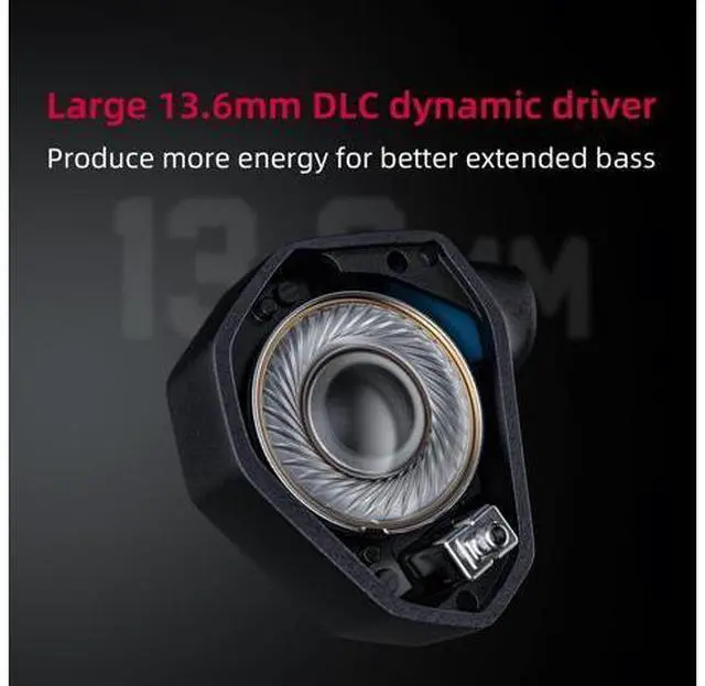 Alt view image 5 of 7 - FH7S in-Ear Earphones High-Performance 1DD+4BA Hybrid Technology IEM Earbuds with 3.5/4.4mm Plug