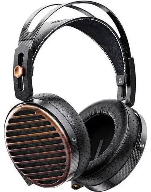 Alt view image 2 of 7 - FT7 Headphones Open-Back Planar 106mm Planar Magnetic Monitor Earphone Gold Diaphragm Carbon Fiber Shell Detachable Cables (Black)