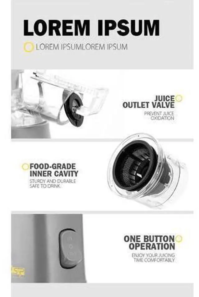 Alt view image 6 of 7 - Compact Juicer Citrus Juicer Extractor Fruit Juicer Orange Juice Squeezer