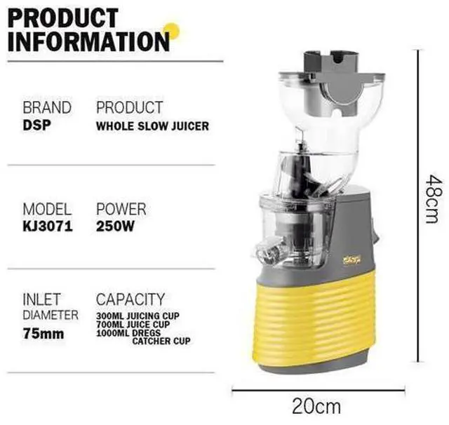 Alt view image 7 of 7 - Compact Juicer Citrus Juicer Extractor Fruit Juicer Orange Juice Squeezer