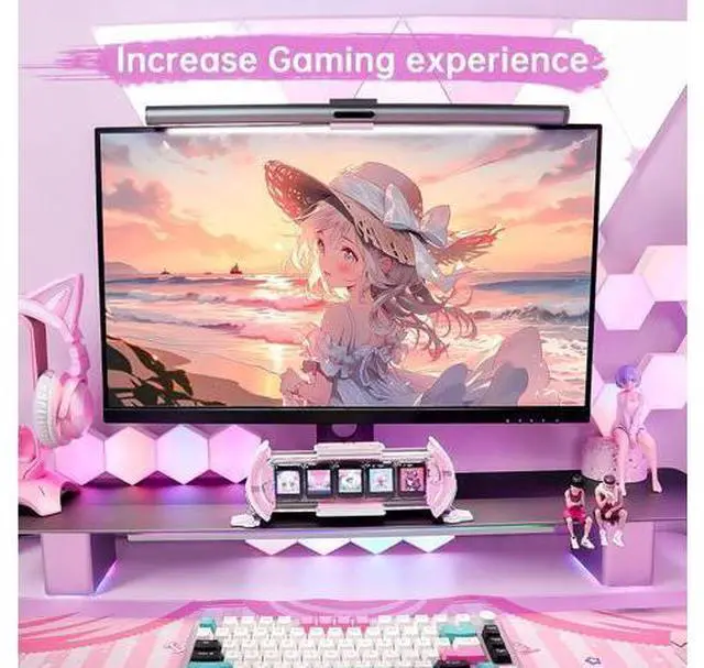 Alt view image 5 of 7 - Times Gate Pink and Tiivoo-2 Green,Cyberpunk Gaming Setup Digital Clock with Smart APP Control and Mini TV Retro Bluetooth Speaker,Cute Decor for Bedroom,Bedside Desk