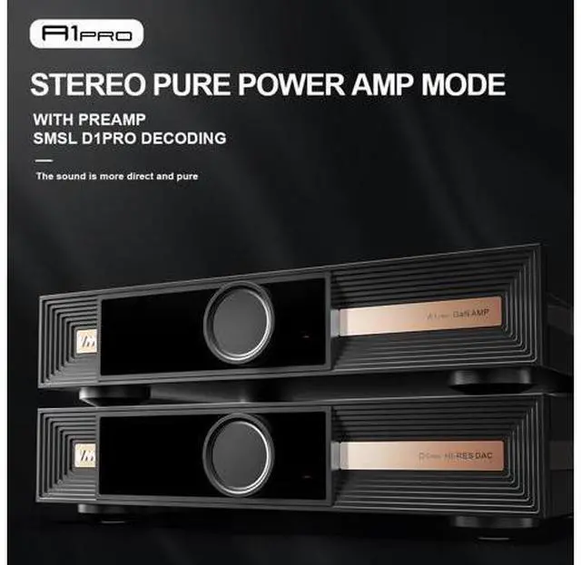 Alt view image 2 of 7 - VMV A1 PRO Gallium Nitride Power Amplifer chip PGA2311 Stereo Pure Power Amp Mode XLR(Mono)/RCA Input AMP, SNR 109dB HiFi Amp, Latest GaN Power Tubes, 2100mV/22 Hi-Res AMP with Remote Control