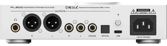 Alt view image 4 of 7 - PL200 MQA-CD Player, Hi-End Class CD Program Flagship DAC Chip AK4499EX, High-end Bluetooth Chip 32bit/768kHz, DSD512, MQA Full Decoding, CD/Bluetooth/CD Player Input with Remote Control