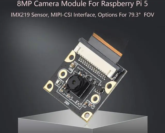 Alt view image 2 of 7 - Waveshare 8MP IMX219 Camera Module for Raspberry Pi 5, 79.3 FOV, MIPI-CSI Interface, Comes with Pi5 CSI Flexible Cable 200mm