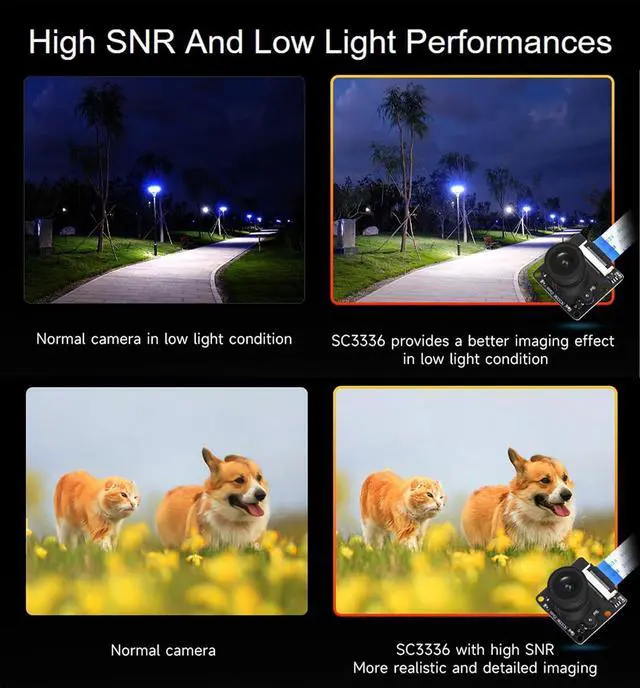 Alt view image 5 of 7 - SC3336 3MP Camera Module with FFC Cable for Luck-Fox Pico Series Boards, 3MP (2304×1296) with High Sensitivity High SNR and Low Light Performance, 98.3° FOV Wide Angle