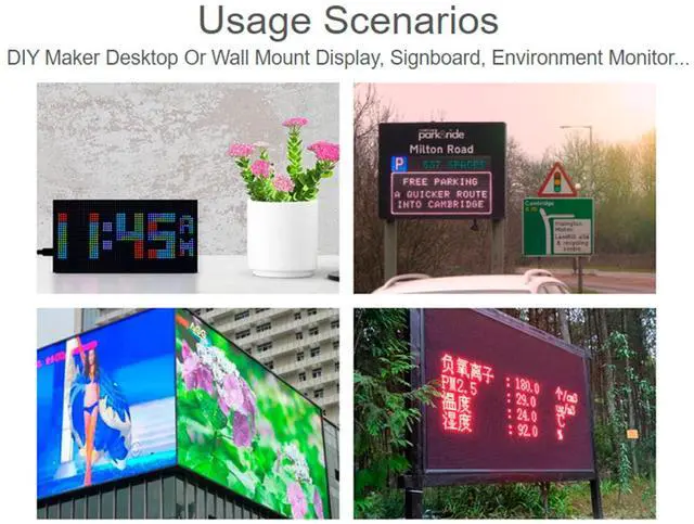 Alt view image 5 of 7 - RGB Full-Color LED Matrix Panel 64×32 Pixels Adjustable Brightness Compatible with 5/4B/3B/Zero/Zero W/Zero 2W/Pico/Pico W/Pico WH ESP32